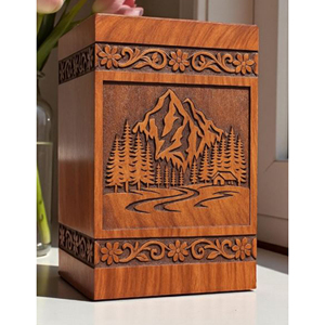 Urne funéraire en bois pour le stockage des cendres, urne en bois de qualité supérieure avec détails faits à la main, urne par AYAANS - Product Image 2