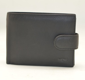Cartera Bifold Delgada de Cuero Genuino para Hombre WOW, Cierre Plegable, Diseño Minimalista, Corta, para Uso Diario - Product Image 6
