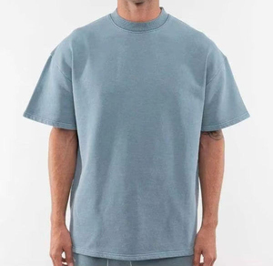 Camiseta de Gran Tamaño para Hombre, Corte Cuadrado, 100% Algodón, Cuello Redondo, Manga Corta, Secado Rápido, 260g, con Logotipo Personalizado del Fabricante - Product Image 5