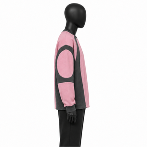 เสื้อสเวตเชิ้ตสีชมพูทรงโอเวอร์ไซส์คุณภาพสูงแบบสั่งทำพิเศษ ผ้าฟลีซหนานุ่ม สไตล์สตรีทแวร์ วินเทจ ยูนิเซ็กส์ แขนเสื้อแบบแร็กแลน คอกลม - Product Image 2