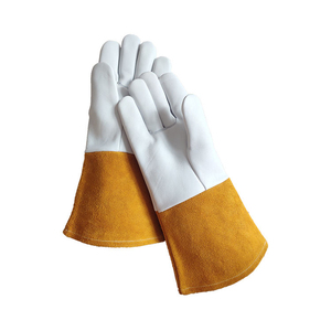 Guantes de soldadura TIG de cuero de cabra resistentes al calor, guantes de soldador resistentes al fuego para protección de manos, para uso industrial y en talleres. - Product Image 6