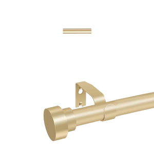 Heavy Duty Luxury Modern Industrial Aluminum Alloy Curtain Rod Gold Color Curtain <b>Poles</b> Tracks Accessories - Product Image 3