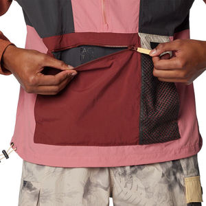 Custom Men's Colour Block Windbreaker Anorak Jacket Waterproof Lightweight Half-Zip Pullover Hooded Outdoor Streetwear <b>Coat</b> - Product Image 4