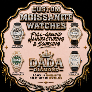 Montre à quartz personnalisée de luxe avec boîtier en moissanite, bracelet en acier inoxydable 20 mm, cadran analogique-numérique en verre 41 mm, unisexe adulte 3BAR - Product Image 5