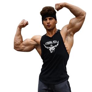 OEM Wholesale Custom Logo Size and Colour Chenille Embroidery Digital Printing logo OEM <b>Men</b> <b>Gym</b> <b>Vest</b> Sport Singlets With Pocket - Product Image 1