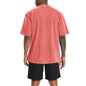 Camiseta de Manga Corta para Hombre, 100% Algodón, Estilo Coral, Oversize, Lavado Ácido, Cuello Redondo, Estilo Urbano, Artículo de Alta Demanda 2026, ODM - Product Image 1