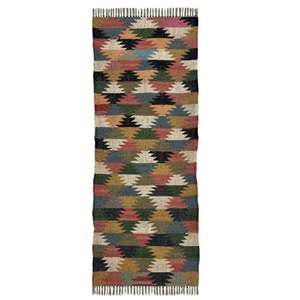 Handwoven 2x6 Wool and Jute Kilim <b>Rug</b> Area <b>Rugs</b> & Sets for <b>Long</b> <b>Hallways</b> and Yoga Retreat Spaces - Product Image 2