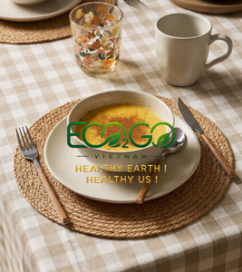 Eco-Friendly Hand Woven Seagrass Placemat Round Braided Sedge Table <b>Mat</b> for Boho Dining Decor Eco2go Vietnam - Product Image 5