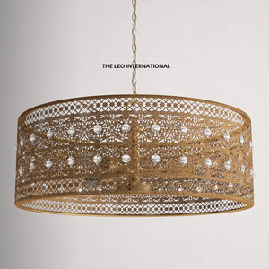 Hotel Wedding Chandelier Hall Decorative Wedding Lights Wholesale New Japanese Iron Electroplating Metal Lamp - Product Image 5