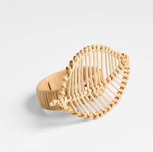 Ronds de serviette élégants en rotin et osier naturels, vaisselle décorative rustique et écologique pour des dîners raffinés - Product Image 5