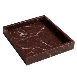 Elegante Plato de Resina con Efecto Mármol y Rayas Coloridas, Bandeja Decorativa Hecha a Mano con Asas Únicas - Product Image 5