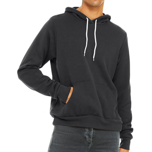 Sweat à capuche pour homme de haute qualité, logo personnalisé, 100% coton molletonné, streetwear, poche, uni, teinture unie, impression sérigraphique, hiver - Product Image 4