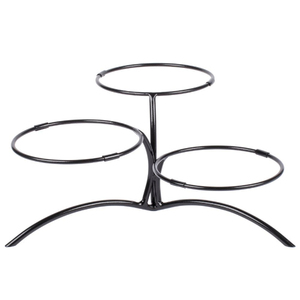 Minimalist Iron Metal Plate Rack Black Finished Perfect For Kitchenware <b>Tabletop</b> Standing Multifunction Plate <b>Storage</b> Holder - Product Image 1