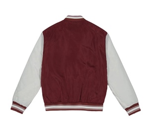 Dernière conception de veste universitaire en satin, 100% polyester, veste de baseball en satin uni, veste d'hiver personnalisée pour le collège, grande taille - Product Image 2