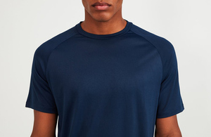 T-shirt à manches courtes pour homme Coupe classique Col rond Séchage rapide Jersey sportif 100% polyester Couleur unie - Product Image 5
