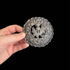 Grande broche vintage énorme en forme d'ardillon écossais, épingle à kilt géante en argent, grande épingle à kilt - Product Image 4