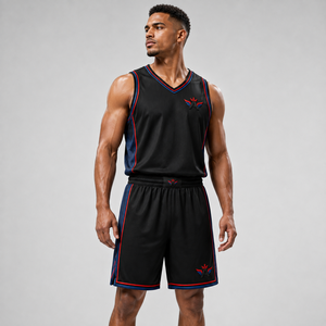 Uniforme de Baloncesto Premium, Conjunto de Camiseta y Pantalones Cortos, Uniforme de Baloncesto con Tela de Poliéster Transpirable de Secado Rápido para Entrenamiento en Equipo - Product Image 1