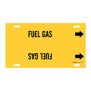 Marcador de Tuberías Flexible Brady FUEL GAS, Tipo Snap-On/Strap-On, para Identificación Industrial - Product Image 1