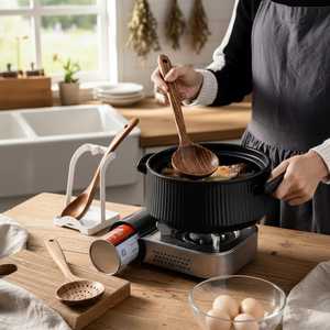 Juego de Utensilios de Cocina de Madera, 4 Piezas, Espátulas, Cuchara para Cocinar, Hechos a Mano con Madera Natural, Aptos para Alimentos, Solo Lavar a Mano - Product Image 5