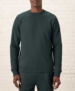 Sudadera Sostenible para Hombre, Cuello Redondo, Lisa, de Algodón Orgánico, Interior Suave, para Otoño e Invierno - Product Image 3