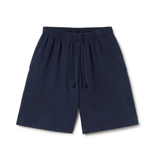 Best Quality Sun Fade <b>Black</b> Acid Wash Sweat <b>Shorts</b> 100% Cotton Fleece Vintage Wash Regular Fit Fleece <b>Shorts</b> for <b>Men</b> With Logo - Product Image 3