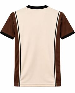 Ensemble T-shirt et short de sport beige marron pour homme, respirant, séchage rapide, tenue de sport, course à pied, entraînement, fitness, vêtements de sport - Product Image 3