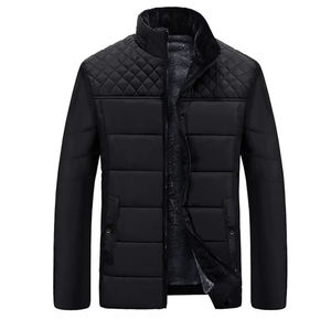 Wholesale <b>Men's</b> <b>Winter</b> Warm Puffer Jacket Quilted Padded Bubble <b>Coat</b> Fleece Lining Stand Collar Windproof Slim Fit <b>Men</b> <b>Parka</b> - Product Image 1