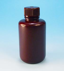 PP Screw Cap Amber HDPE Round Narrow Mouth <b>Bottle</b> - Product Image 2