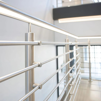 Système d'escalier de balcon moderne, accessoires de garde-corps en acier inoxydable 304/316, raccords de main courante, balustrade murale