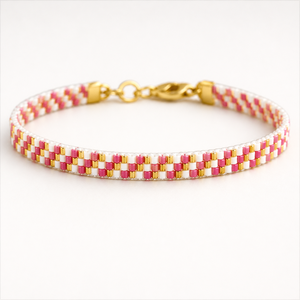 New Arrival Handwoven Seed Beaded <b>Bracelet</b> For Daily Wear Party & Gift <b>Adjustable</b> Trending Geometric Wristband Fashion Jewelry - Product Image 1