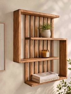 Étagères murales classiques en bois, organisateur de rangement flottant intemporel pour maisons traditionnelles, chambres, salons, cuisines, bureaux - Product Image 5