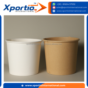 Tazón de Papel Resistente, Compostable y Desechable con Tapa, Recipientes para Preparación de Comidas, Tazón para Sopa, Tazón Ecológico de Papel Kraft, 8/10/12/16 oz - Product Image 3
