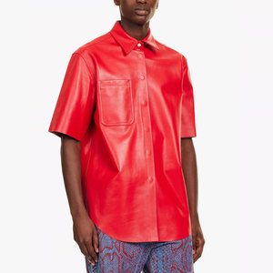 Nouvelle Arrivée : Chemise en Cuir Unie Imperméable pour Homme – Design Unique et Tendance pour l'Hiver - Product Image 6