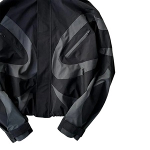 Cortavientos con gráfico personalizado para hombre, chaqueta fina de bombardero, chaquetas de moda de calle con doble cremallera, chaqueta de bloque de color informal estampada - Product Image 3