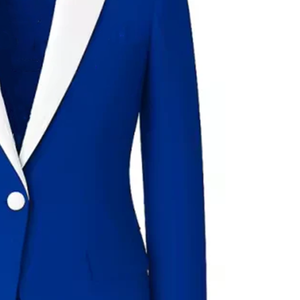 เสื้อเบลเซอร์พิมพ์ลายคอตั้งแบบมีซิปสำหรับทุกเพศ ไซส์พลัส  ยี่ห้อ Greek Zeta Royal Blue Sorority  แบบมีซับใน  ตกแต่งขอบสองชั้น  สไตล์ทางการสำหรับธุรกิจ - Product Image 3