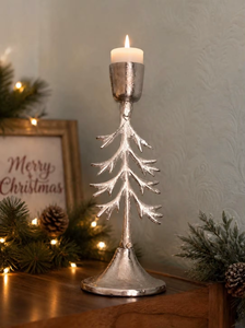 Porte-bougie en métal argenté pour arbre de Noël, résistant à la chaleur, écologique, fait main, décoration d'intérieur - Product Image 3