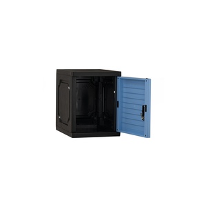 Armoire de rangement cubique moderne en PVC bleu et noir avec serrure, organisateur pour la maison et le bureau - Product Image 6