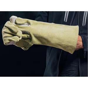 Gants de soudeur TIG résistants à la chaleur, gants de sécurité en cuir à manches longues pour la soudure - Product Image 3