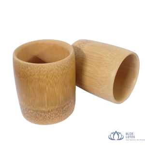 BEST-SELLER |   Tasse en bambou Vivian Vo Blue Lotus, tasse à boire artisanale pour café, thé, eau, vin, bar, restaurant, vente en gros - Product Image 1
