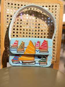 ALI FASHION ART กระเป๋าถือทรงสี่เหลี่ยมผืนผ้า งานฝีมือปักลายผีเสื้อหลากสี ประดับด้วยลูกปัดแก้ว ทำจากโพลีเอสเตอร์ ซักทำความสะอาดได้ - Product Image 6