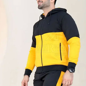 Ensemble de survêtement décontracté pour homme, à capuche, manches longues, taille élastique, pour le sport, l'entraînement, la course à pied, vêtements actifs, tissu respirant - Product Image 6