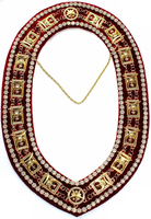 Collar de Cadena Shriner de Alta Calidad a Precio de Fábrica al por Mayor, Joyas Masónicas, Regalia Masónica Moderna, Chapado en Oro, Metal Cepillado