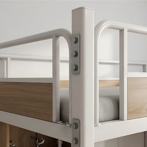 <span class=keywords><strong>Lit</strong></span> mezzanine moderne minimaliste en métal avec bureau intégré et étagères <span class=keywords><strong>pour</strong></span> dortoirs <span class=keywords><strong>étudiant</strong></span>s et petits appartements - Product Image 4