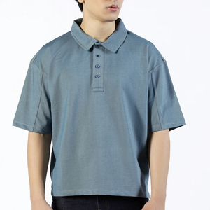 Camisas Casuales para Hombre al por Mayor, Mezcla de Poliéster, Diseño Sólido, Manga Corta, Cierre de Botones, Forro Polar Transpirable de 220g, Servicio OEM - Product Image 4