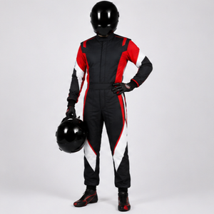 Men's Black <b>Red</b> White Full Sleeve Flame Resistant Quick Dry Racing <b>Suit</b> Spandex Polyester Breathable Motorcycle Auto Racing Wear - Product Image 3