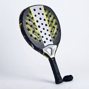 Raquette de padel en fibre de carbone 2026 haute durabilité pour adulte, forme goutte d'eau, avec cordon de sécurité antidérapant, cordage 16x19, noyau en mousse EVA - Product Image 6