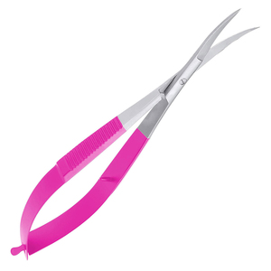 Ciseaux à cuticules micro pour la vente en gros, couleur rose, outils de soin des ongles, usage professionnel en salon de beauté, ciseaux à ressort de précision - Product Image 2
