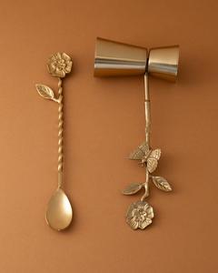 Wholesale Metal Peg <b>Measures</b> and <b>Spoon</b> Set with Floral Handle With Customization - Product Image 4
