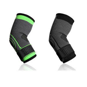 Soporte de compresión ajustable para codo de mujer, transpirable, de punto, unisex, para protección del codo, ideal para el verano. - Product Image 6