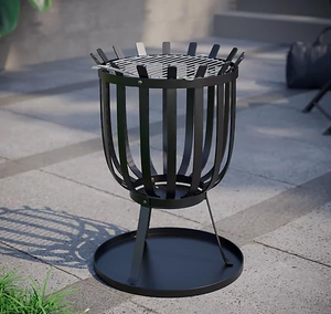 Brasero en métal pour patio et jardin extérieur, foyer rond en acier durable pour feux de camp dans la cour, décoration de jardin - Product Image 2